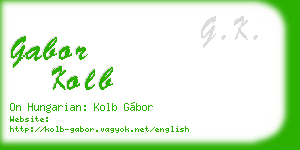 gabor kolb business card