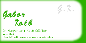 gabor kolb business card